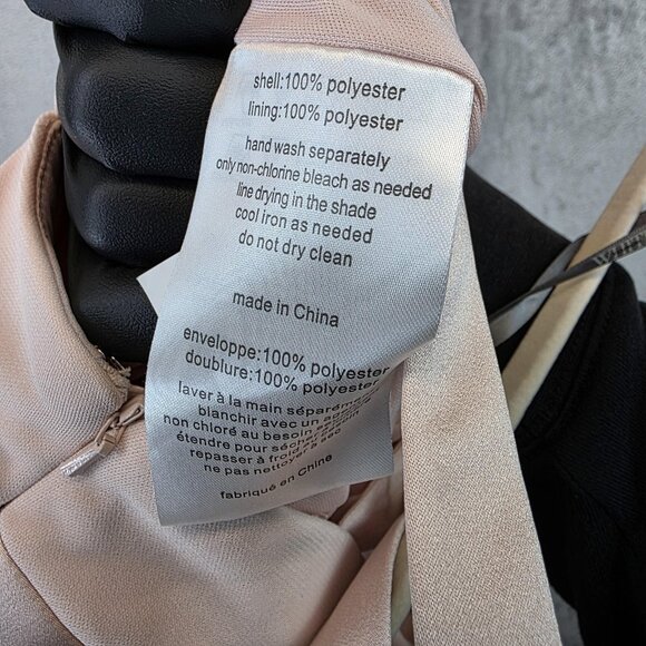 White by Vera Wang Gown Womens 4 Blush One Shoulder Formal Maxi Dress VW360513 - Picture 11 of 13